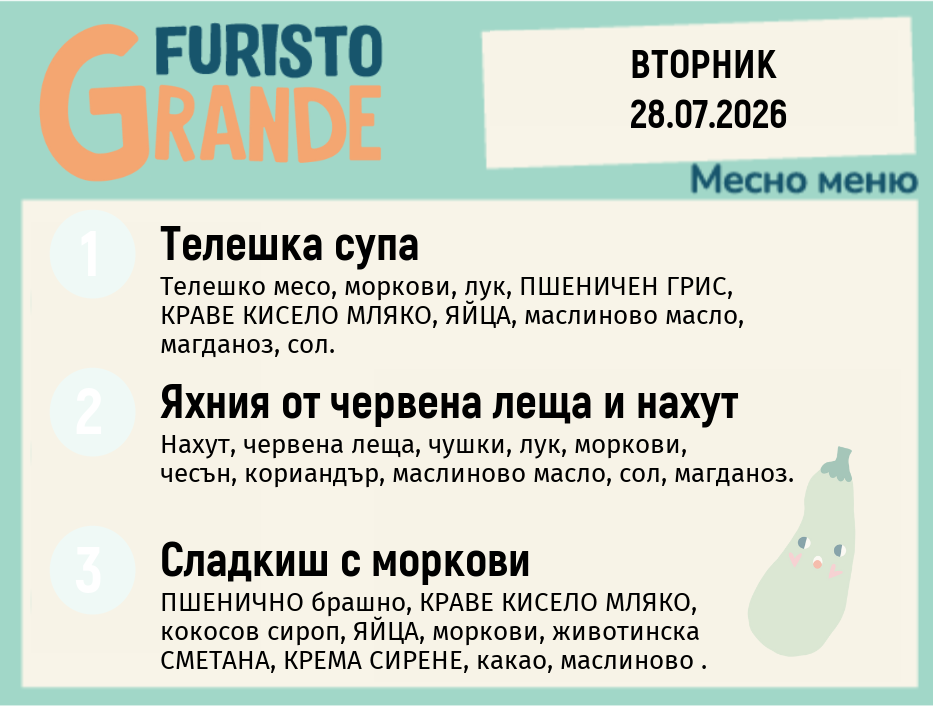 Меню 28.07 месно 300гр.