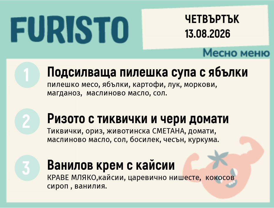 Меню 13.08 месно 200гр.