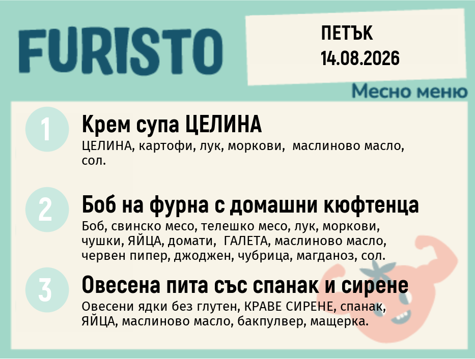 Меню 14.08 месно 200гр.