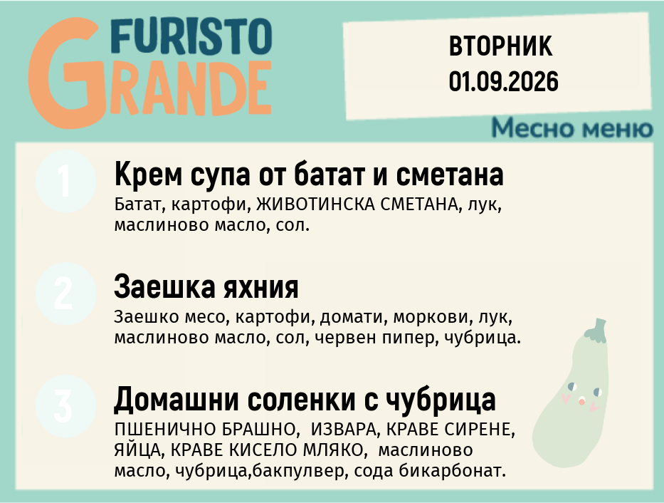 Меню 01.09 месно 300гр.
