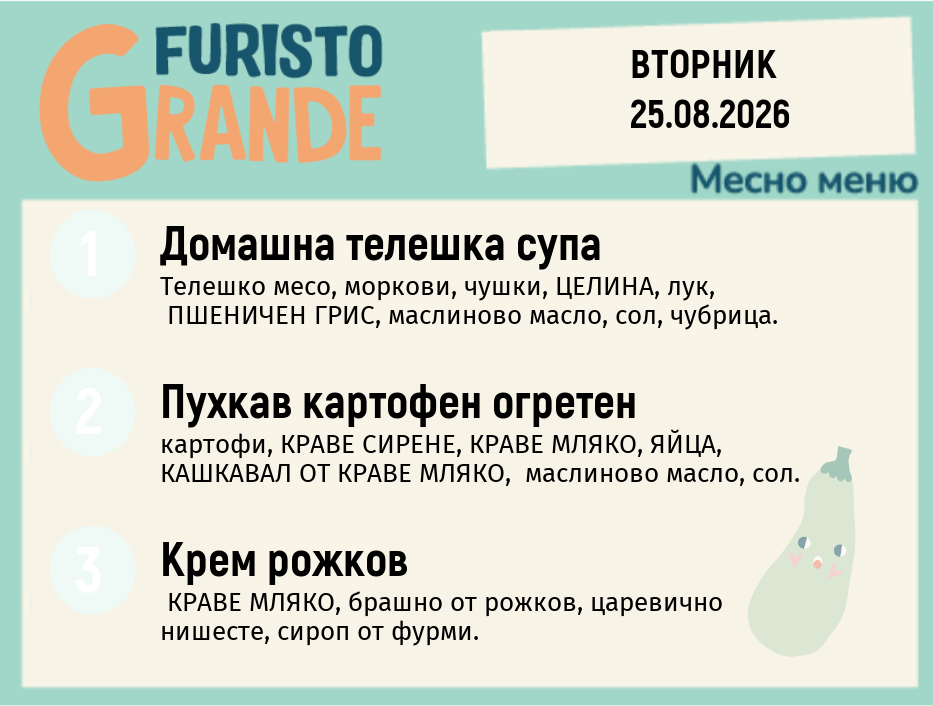 Меню 25.08 месно 300гр.