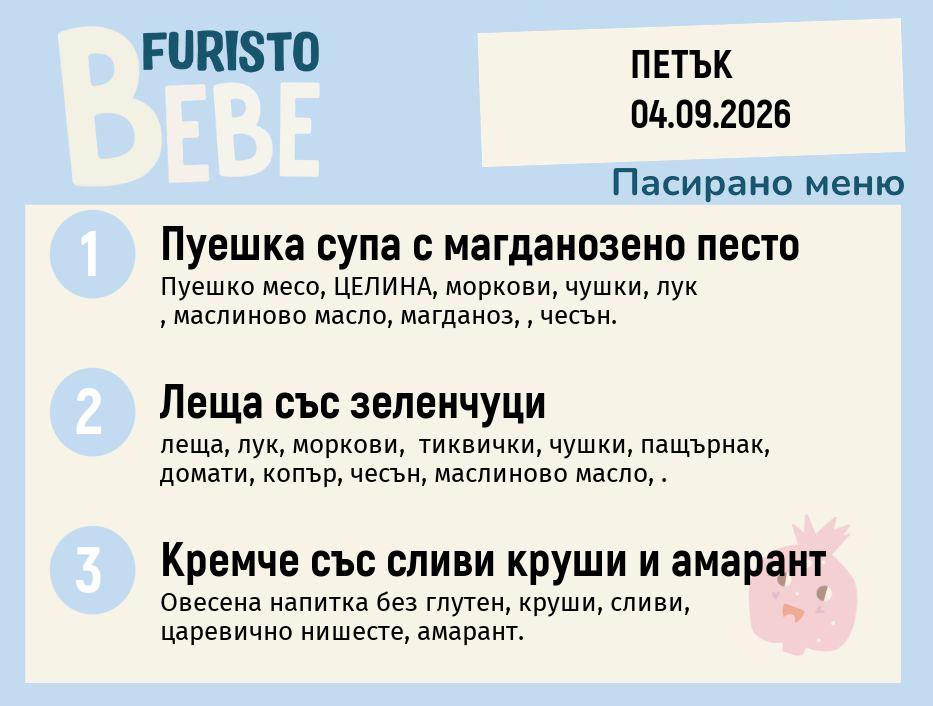 Меню 04.09 Bebe 200гр.
