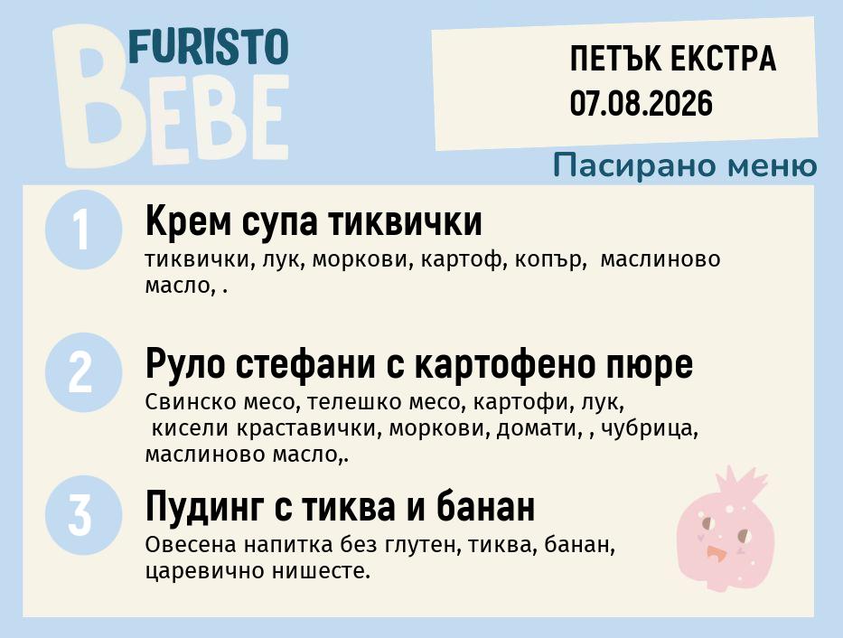 Меню 07.08 Екстра Bebe 200гр.
