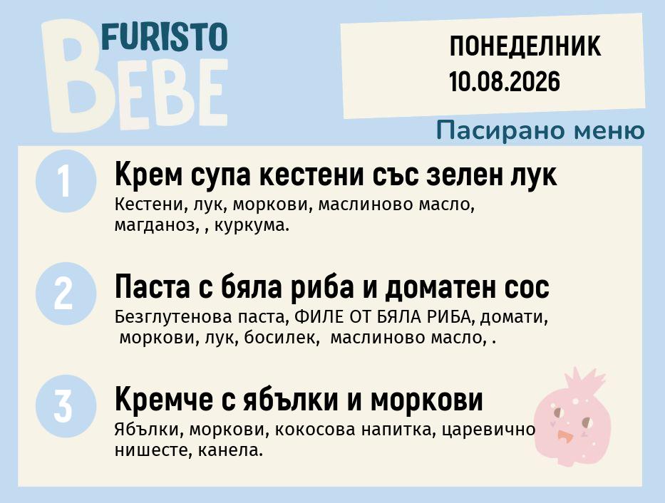 Меню 10.08 Bebe 200гр.