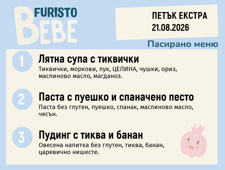 Меню 21.08 Екстра Bebe 200гр.