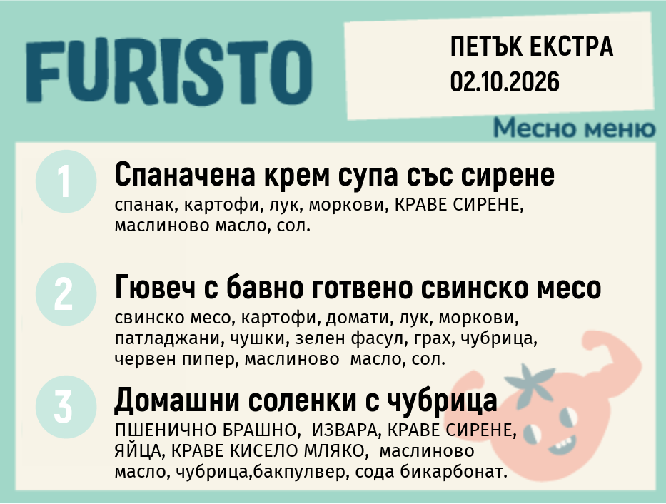 Меню 02.10 Екстра месно 200гр.