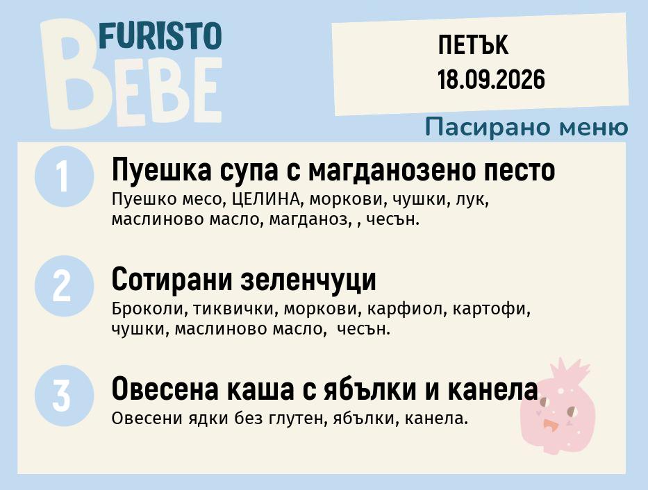 Меню 18.09 Bebe 200гр.