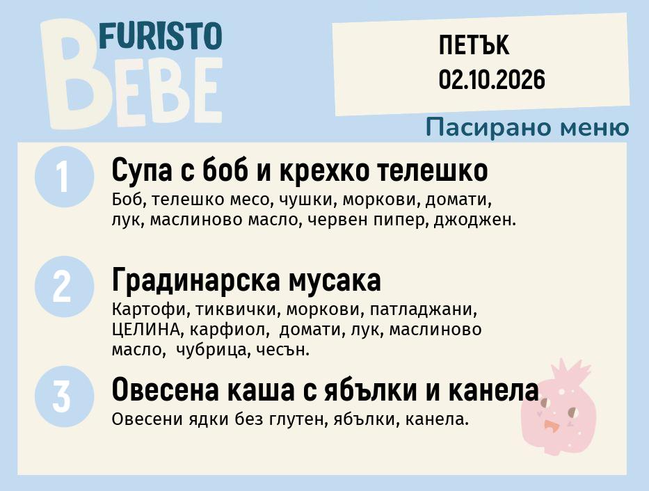 Меню 02.10 Bebe 200гр.