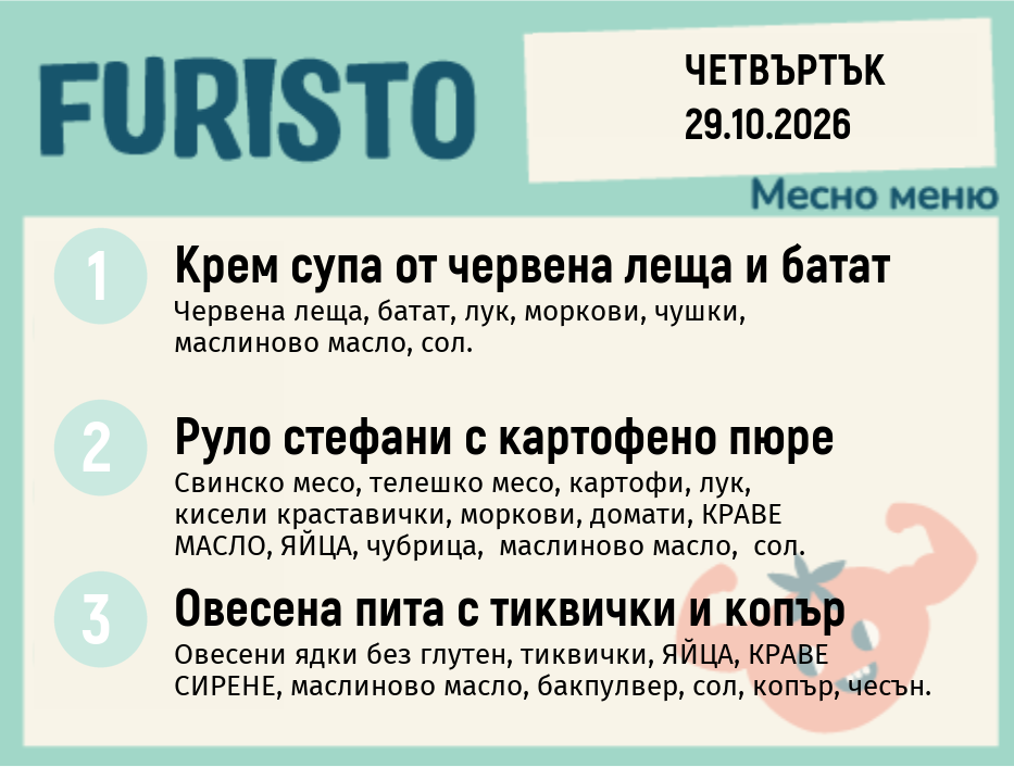 Меню 29.10 месно 200гр.