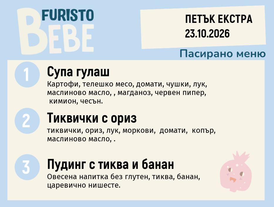Меню 23.10 Екстра Bebe 200гр.