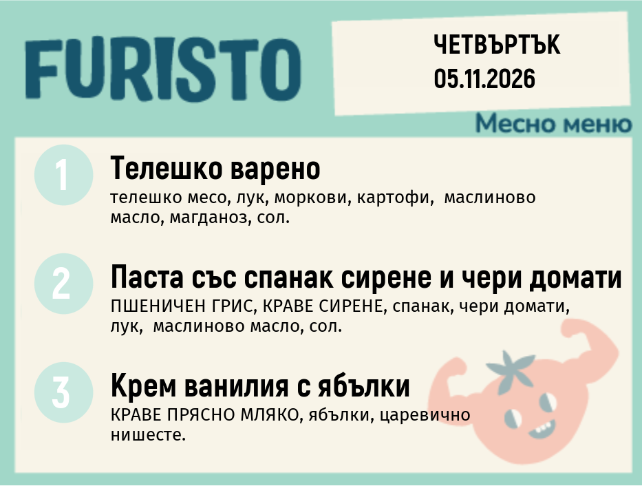 Меню 05.11 месно 200гр.