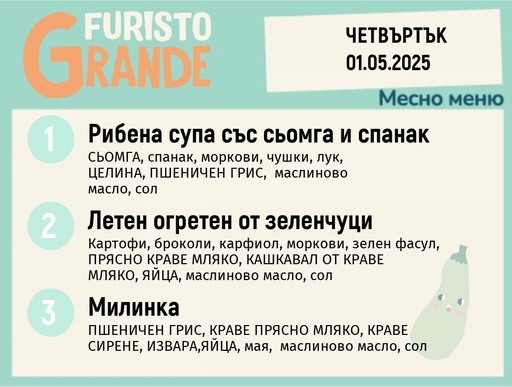 [DY.02.25.4585] Меню 01.05 месно 300гр.
