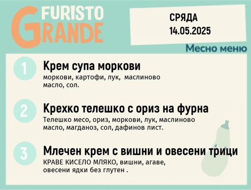 [DY.04.25.4889] Меню 14.05 месно 300гр.