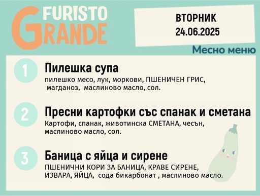 [DY.05.25.5312] Меню 24.06 месно 300гр.