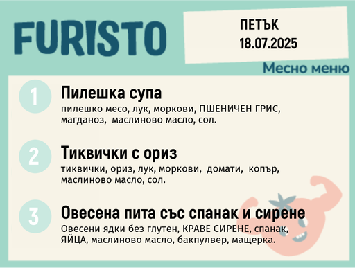 [DY.05.25.5572] Меню 18.07 месно 200гр. 