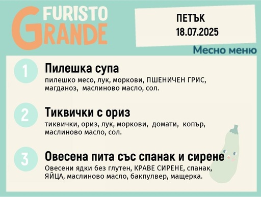 [DY.05.25.5668] Меню 18.07 месно 300гр. 