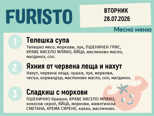 [DY.06.26.10755] Меню 28.07 месно 200гр.