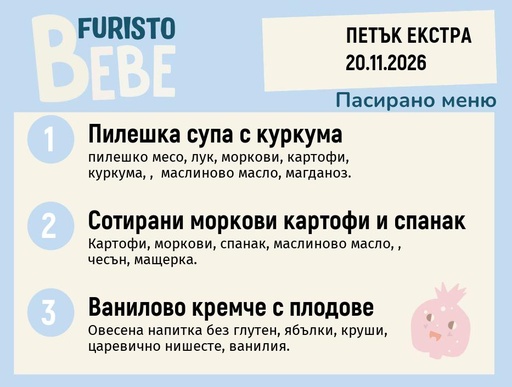[DY.10.26.13100] Меню 20.11 Екстра Bebe 200гр.